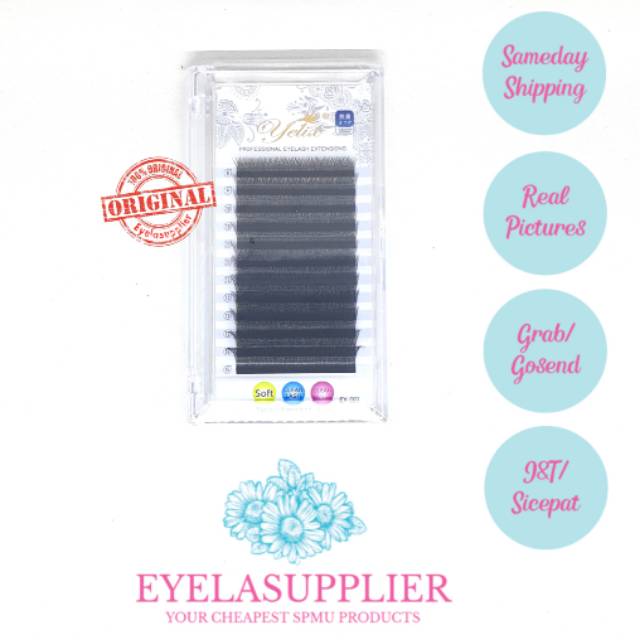 Yelix Y-Shape V-Shape W-Shape WW Shaped YYshape VV Ellipse 3D Super Soft Professional Eyelash Extension Bulumata cabang 2D Volume y-shaped