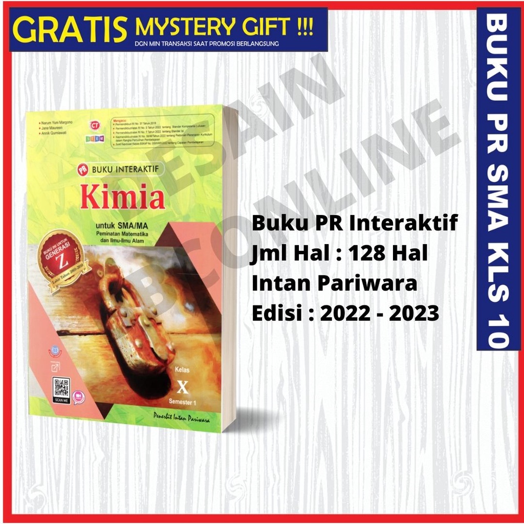 BUKU PR/LKS INTERAKTIF KIMIA  KELAS 10 SMA INTAN PARIWARA