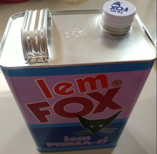 Lem Fox Prima D Kuning Galon ( 2,5 Kg ) Untuk Tacon Pvc Sheet Karet Sofa Hpl