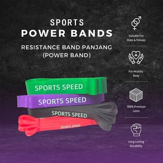 Resistance Band Panjang / Power Band / Karet Fitness Gym Yoga Stretch / Karet Yoga
