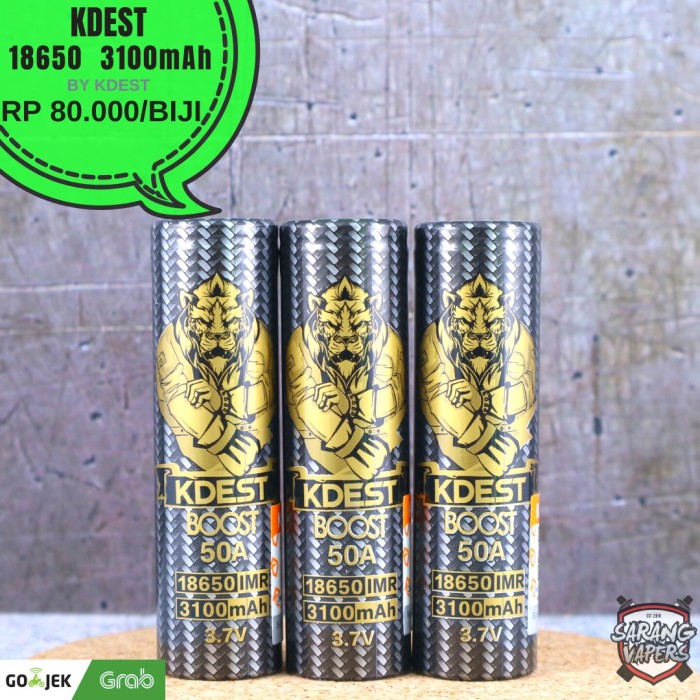BEST QUALITY BATTERY KDEST 18650 BATTERAI 3100MAH AUTHENTIC BY KDEST