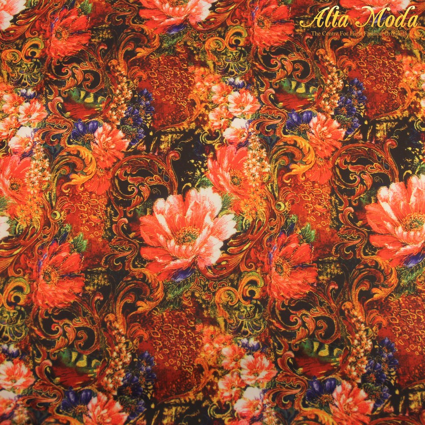 

Alta Moda Scuba Motif Orange Motif Bunga (0.85M)