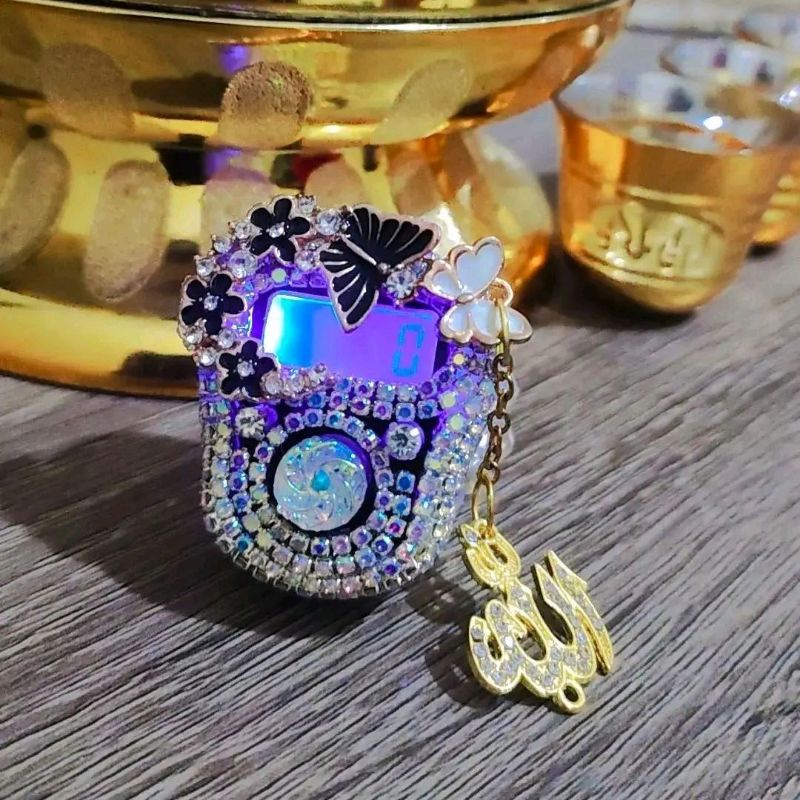 Tasbih digital led & alarm Cantik gantungan lafadz allah