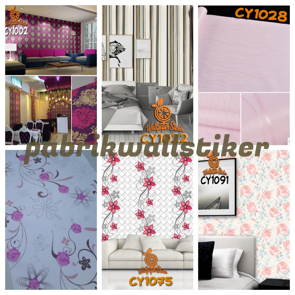 Wallpaper stiker dinding wallpaper hiasan dinding dekorasi dinding rumah wallpaper ukuran 45x9meter