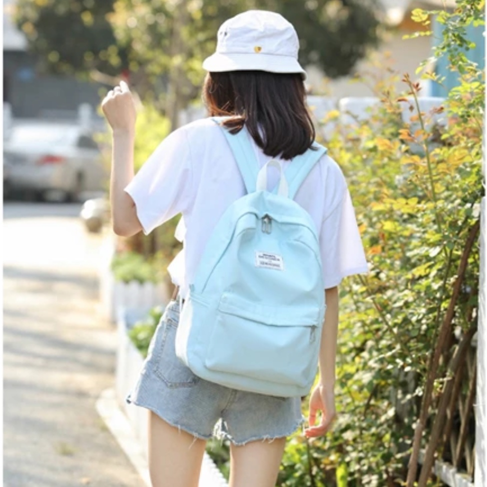 Twenty Bag - Tas Ransel Sekolah Anak Wanita Dan Pria Untuk Anak PAUD TK SD SMP Terbaru 2021 Kekinian Motif Carakter PHIUM POLOS Korean Sytle Bahan Canvas