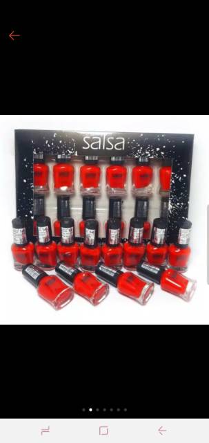 (ECER MURAH) KUTEK SALSA BENING, HITAM , DAN MERAH - SALSA NAIL POLISH - CAT KUKU KUTEKS SALSA OPI