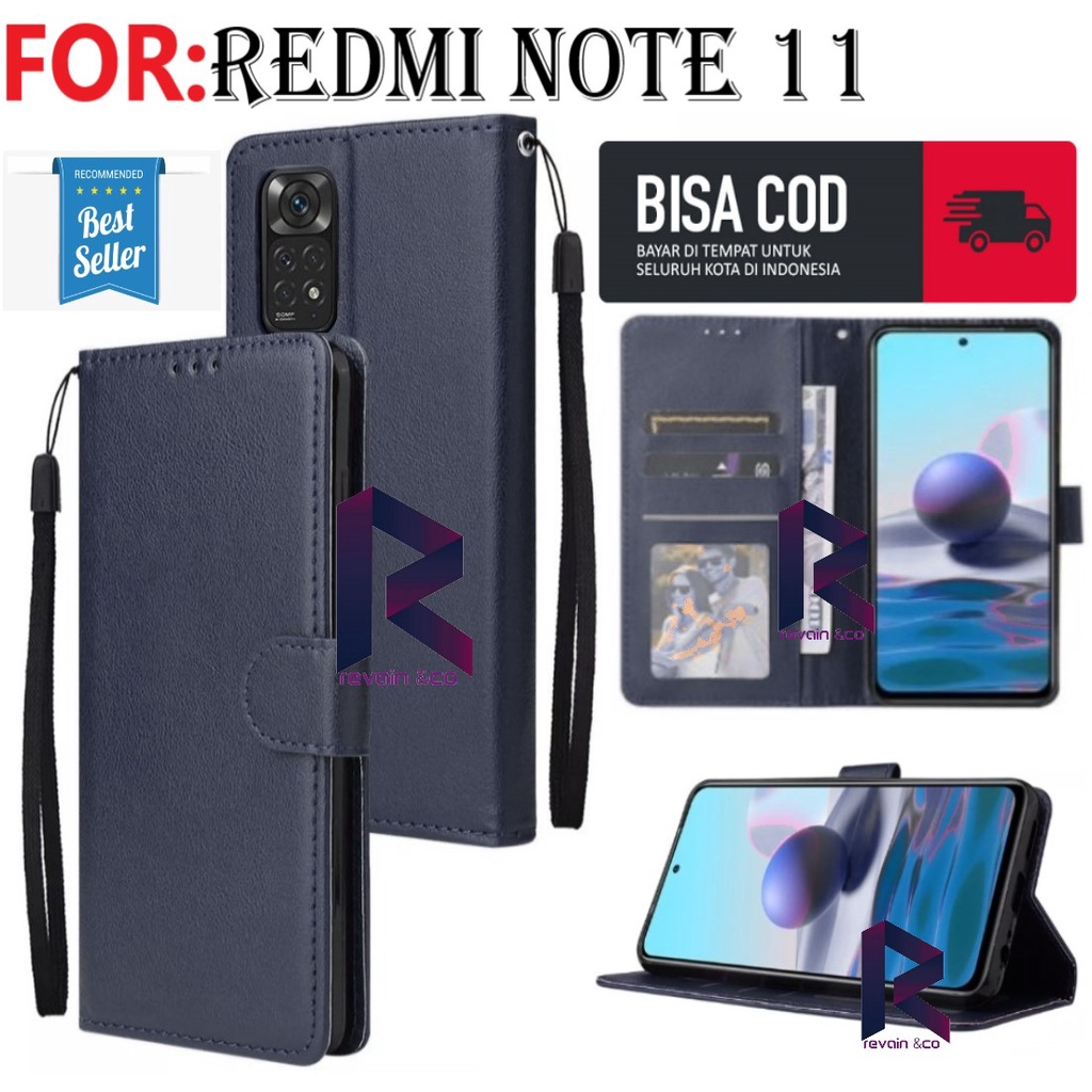 FLIP COVER XIAOMI REDMI NOTE 11 CASING FLIP WALLET LEATHER KULIT PREMIUM SARUNG BUKA TUTUP FLIP CASE XIAOMI REDMI NOTE 11