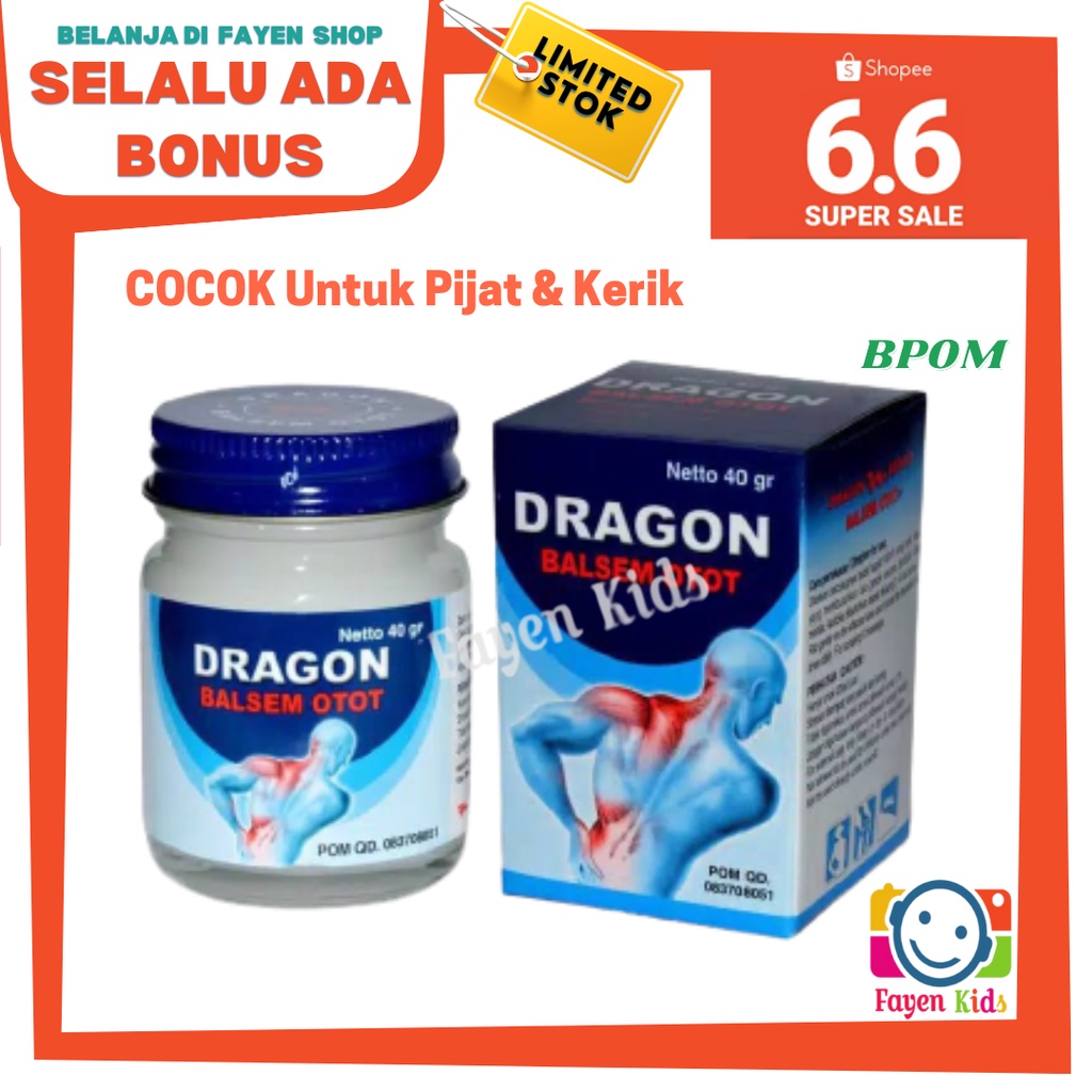 Balsem Otot Cap Dragon Panas HOT Untuk Olahraga Kerik Gosok Pijat Urut Pot Botol Kaca Original BPOM
