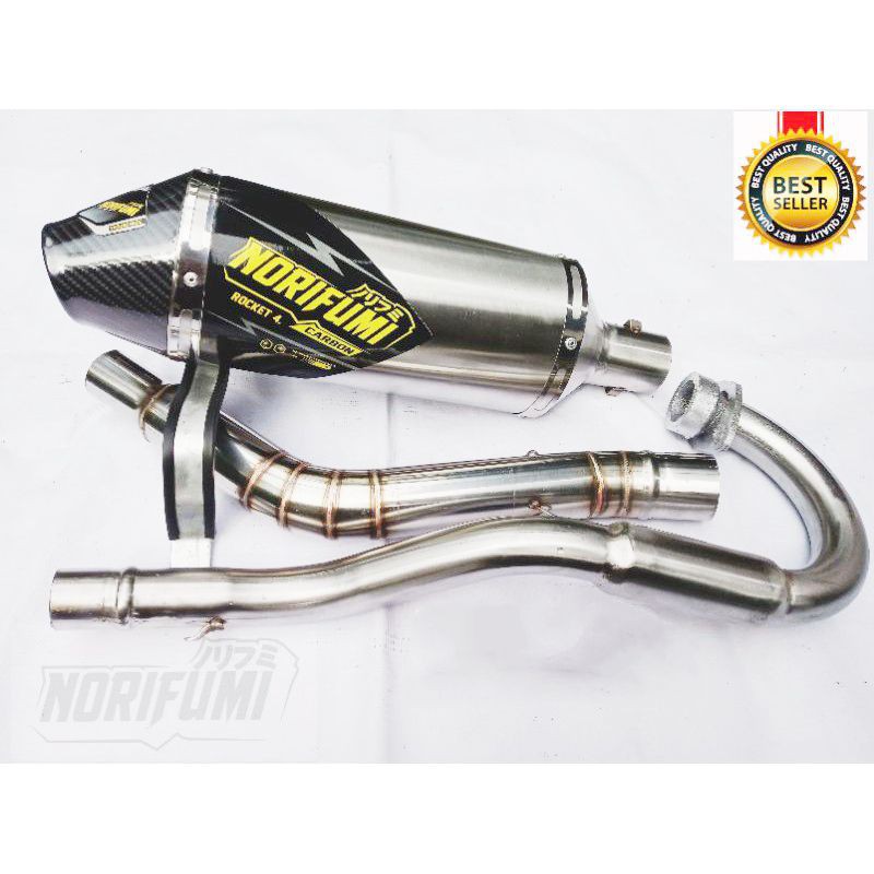 knalpot racing Norifumi Roket 4 karbon klx crf dtracker wr155