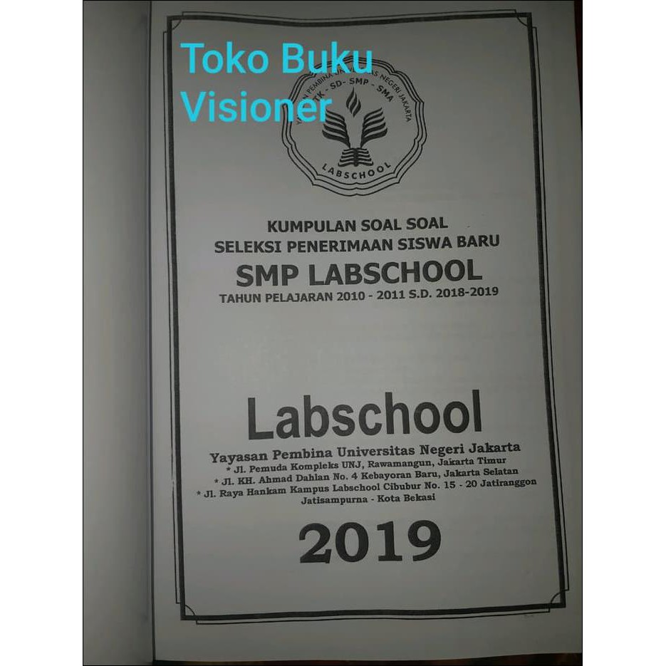 Soal Tes Masuk Unindra Revisi Sekolah