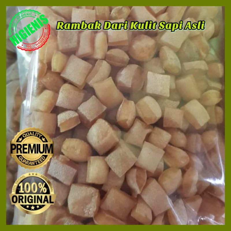 

Rambak Krecek kotak/Stick/rambak kulit sapi ASLI/PREMIUM/mentah- 500gram