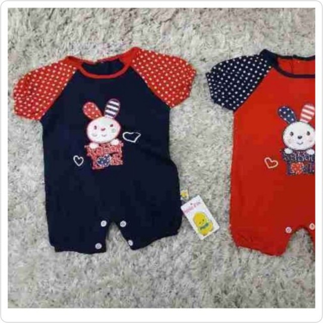 MO - BJ31 - Jumper baby RABBIT 6-12 baju romper anak bayi laki laki cute