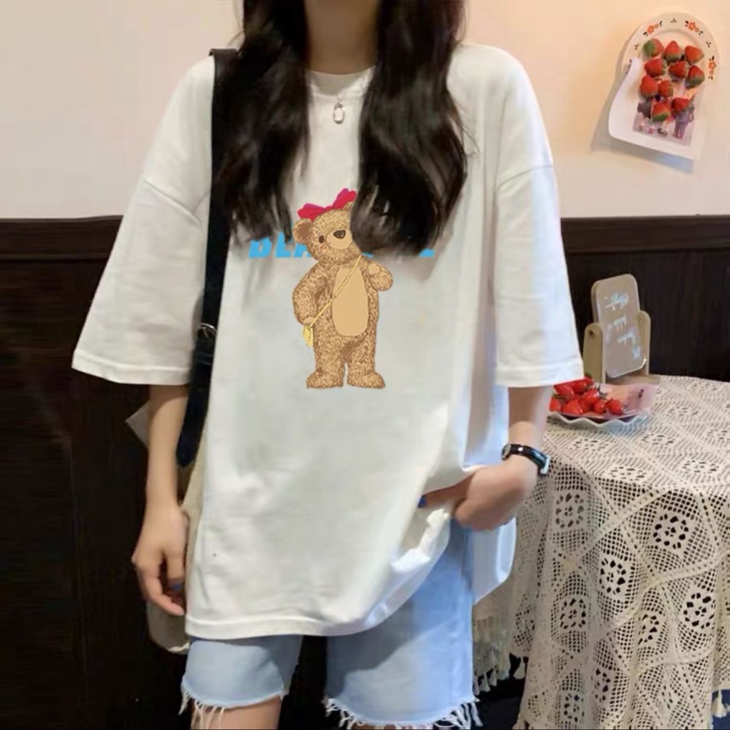 THISTLE - Oversize Tee Tshirt Wanita Model Longgar Motif BE GIRL