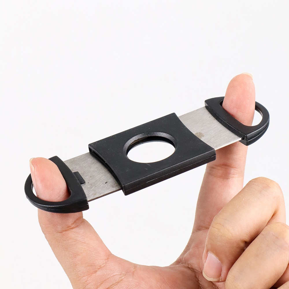 Gunting Pemotong Cerutu Cigar Cutter Guillotine Double Blade XJ 01