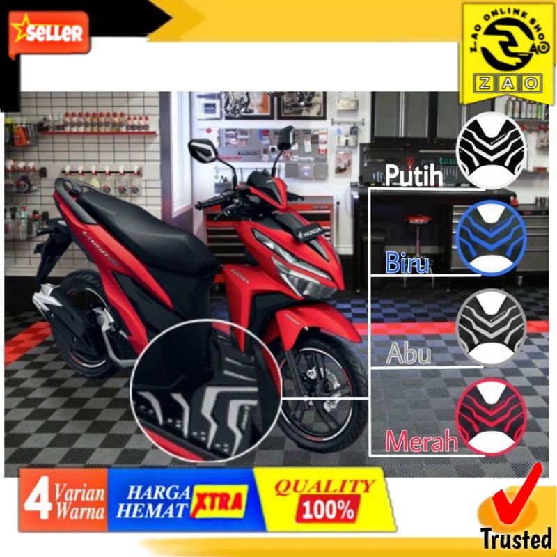 Karpet karet pijakan alas kaki motor honda vario 125/150 new 2018 - 2021 stepfloor Bordesh vario 125 cbs 2022