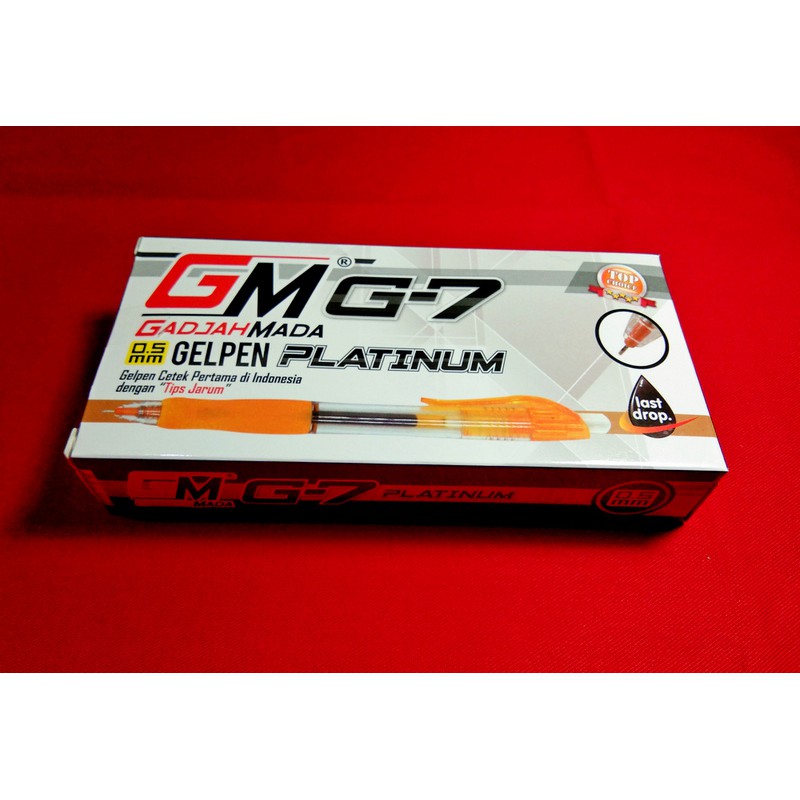 

GM G7 Gelpen Platinum Hitam / Biru / Merah ( 1 Pack - 12 Pcs )