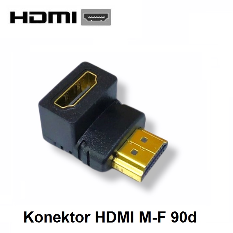 Konektor / Connector HDMI M - F L 90d