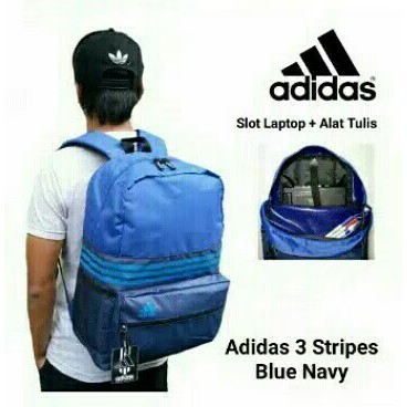 NIQABIS TAS PUNGGUNG PRIA ADIDIS 3STRIPES BACKPACK KERJA TAS RANSEL COWOK MURAH TAS SEKOLAH