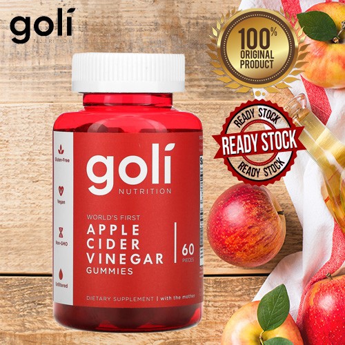 

Goli Apple Cider Vinegar Gummies 60 Pieces 100% Original