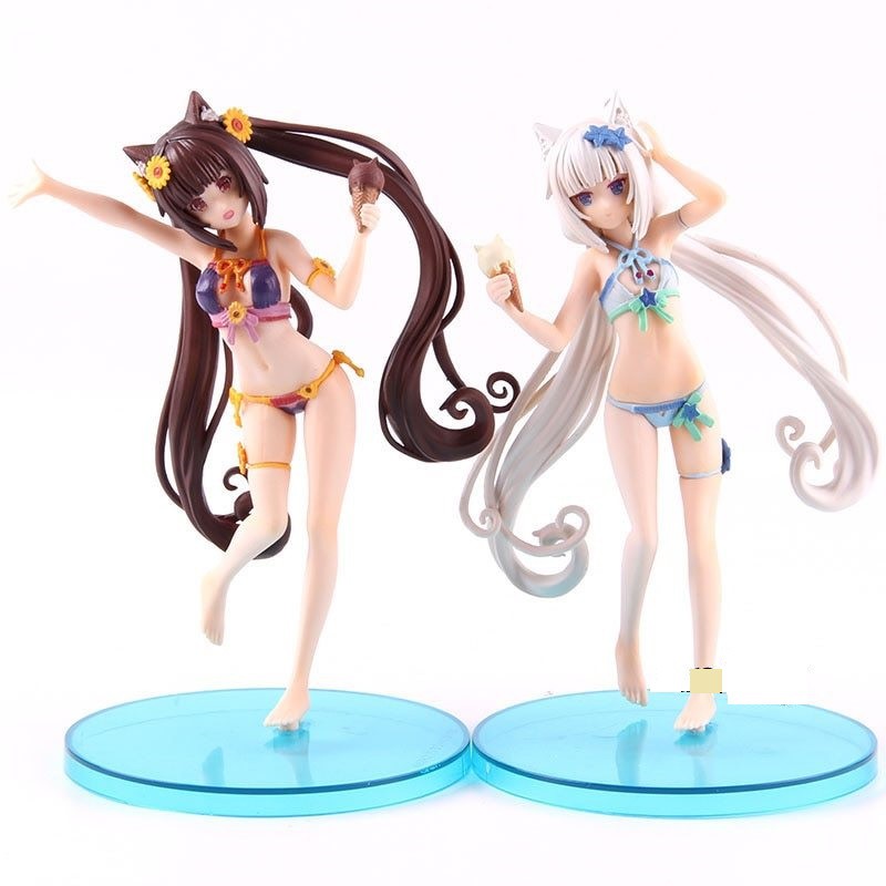 Action Figure Nekopara Vol.1 Soleil Opened Vanilla / Chocola Swimsuit Sexy Girl Figur