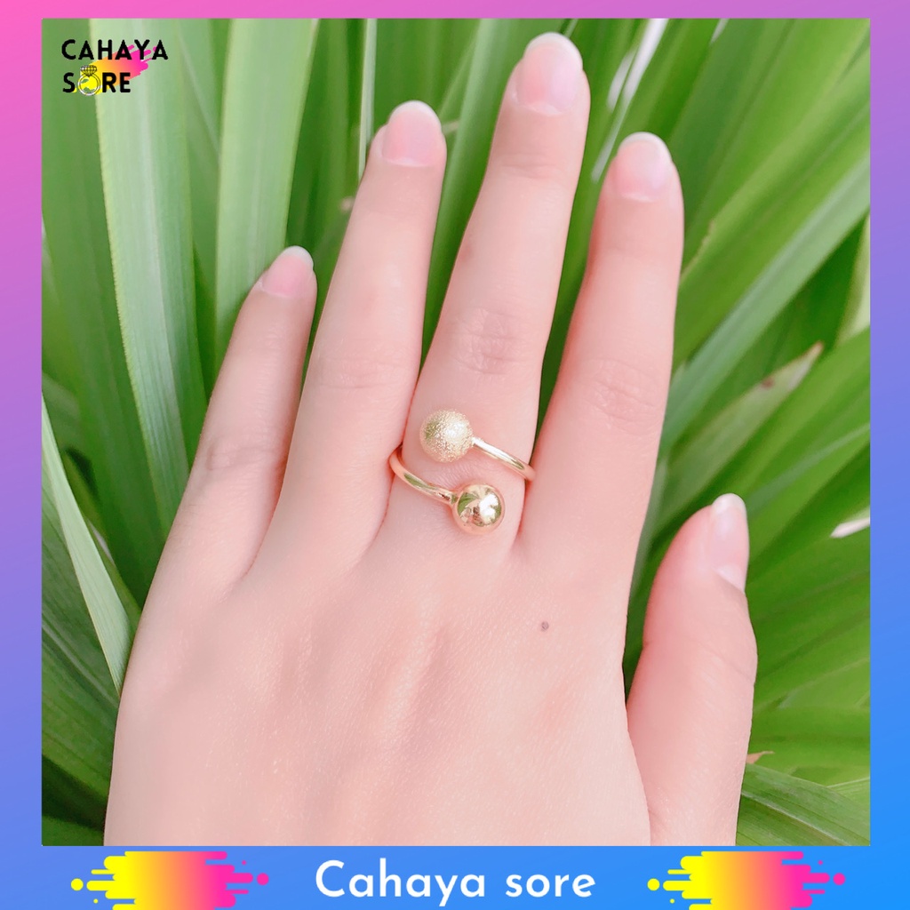 Cincin Xuping Gold Cincin Dewasa Model Boba CD52