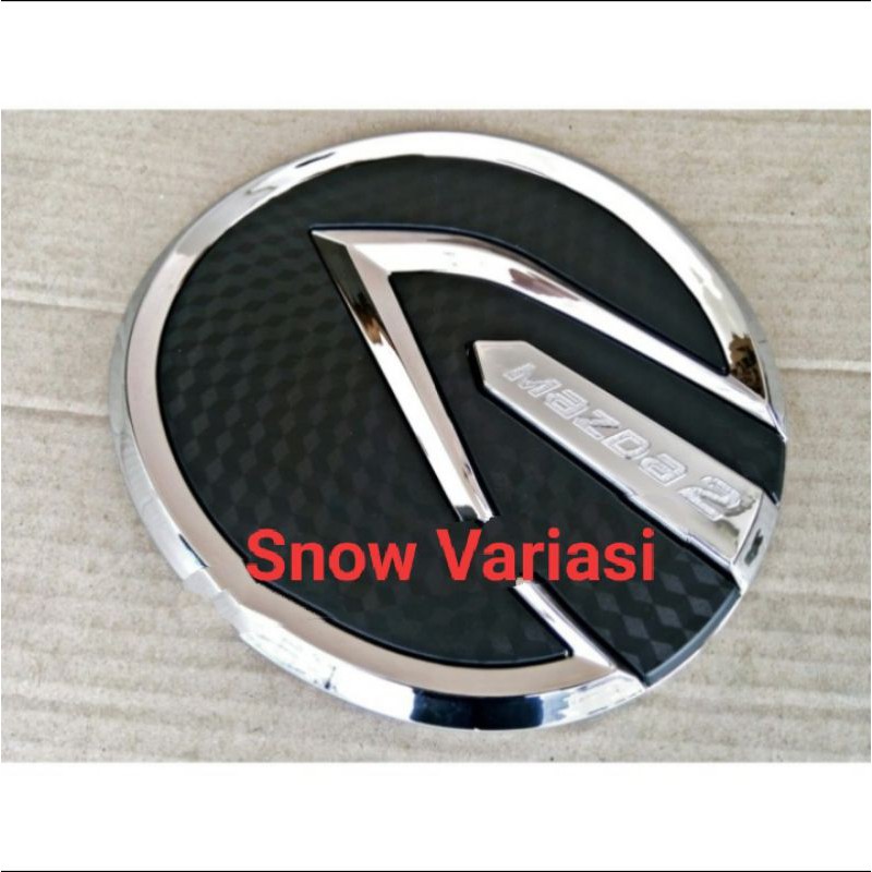 TANK COVER MAZDA LUXURY BLACK LIST CHROME TUTUP TANGKI BENSIN