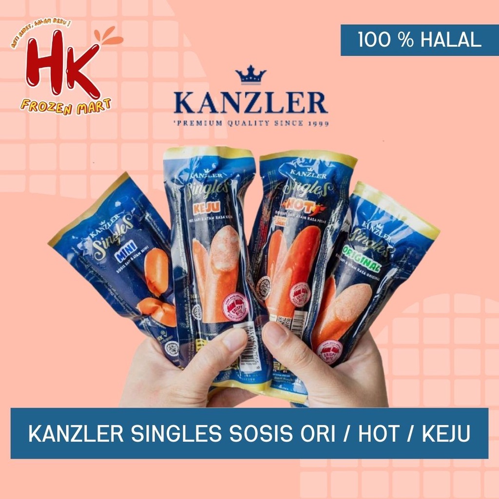 

Kanzler Singles Sosis Gochujang / Ori / Hot / Keju / Mini / sosis siap makan / HK Frozen Mart