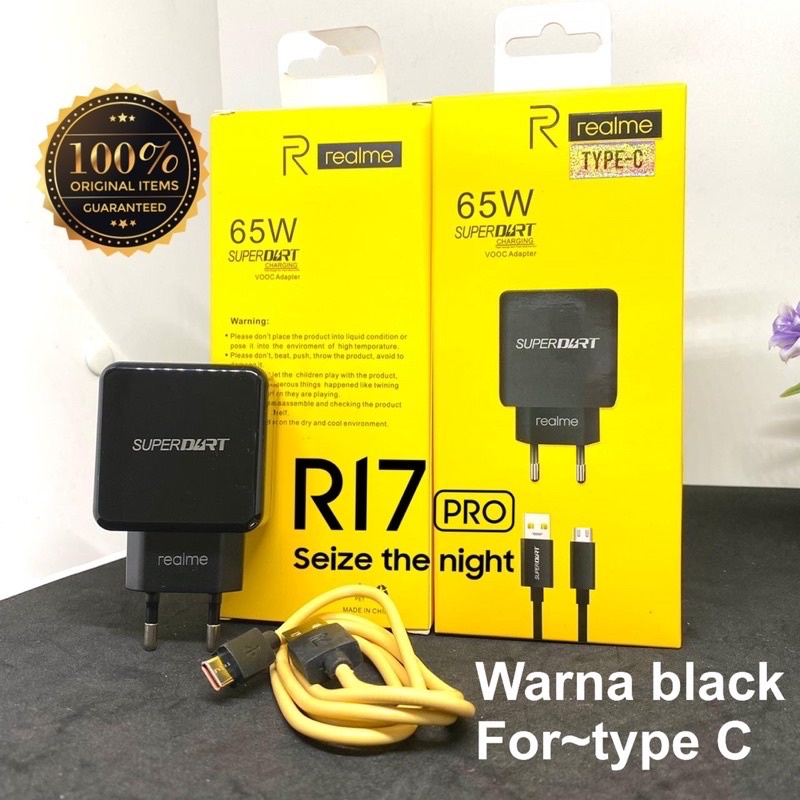 PROMO CHARGER BLACK REALME R17PRO MICRO TYPE C SUPER QUALITY