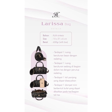 Larissa Bag original product by jims honey