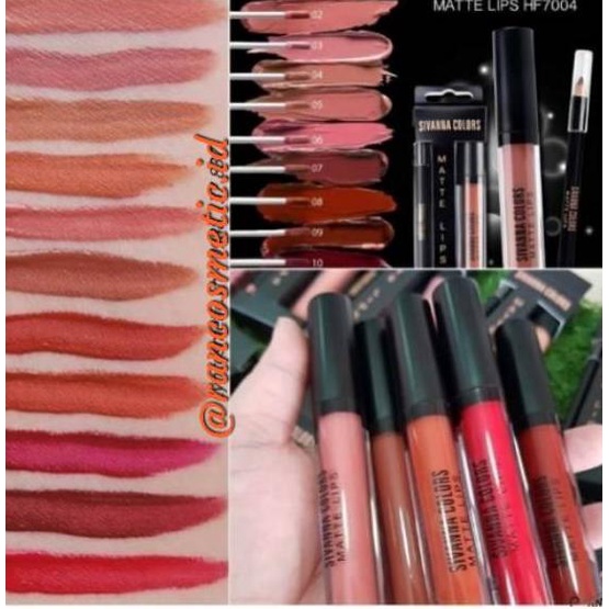 ➲ Sivanna colors Lipstik matte 2in1 varian accesories bedak RAN original Thailand ♡