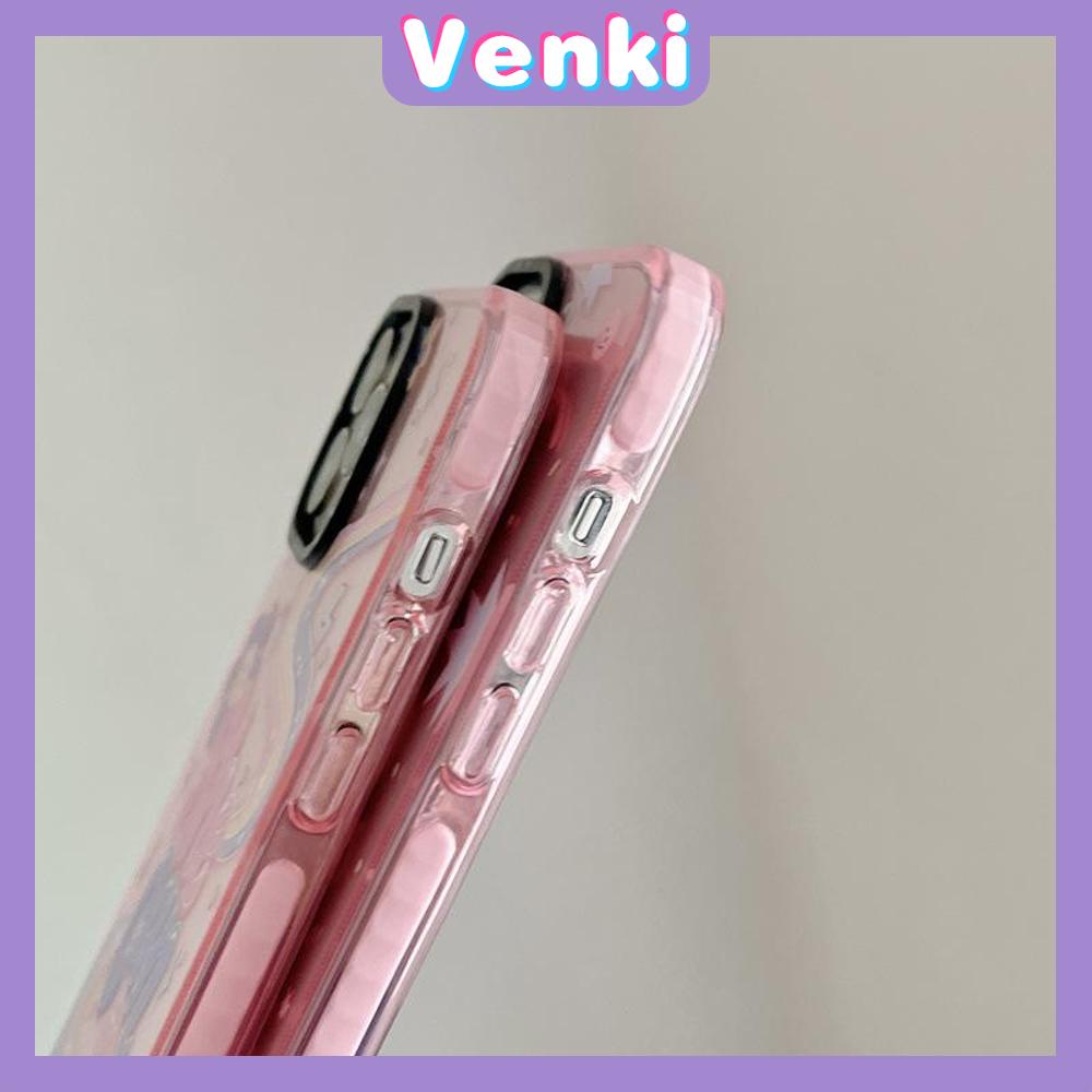 iPhone Case Silicone Soft Case Fluorescent Color Thickened Shockproof Protection Camera Pink Cute Cartoon Compatible For iPhone 11 iPhone 13 Pro Max iPhone 12 Pro Max iPhone 7 Plus