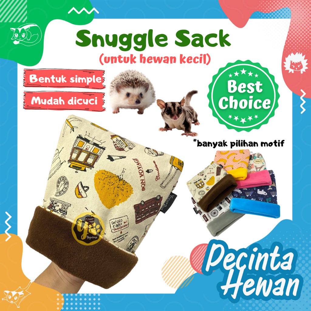 Yopetoys Snuggle Sack Landak Mini Snuggle Pouch Sugar Glider Sleeping Pouch Sugar Glider Hamster