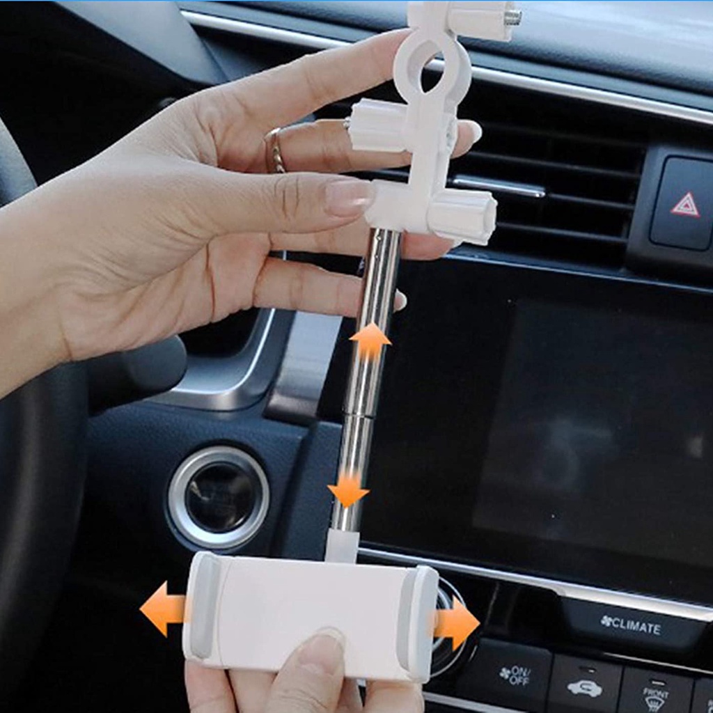 Stand Holder Ponsel Universal Pasang Kaca Spion Mobil Rotasi 360 ° Bisa Dilipat Untuk Iphone / Android