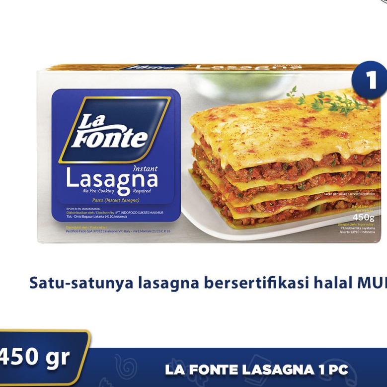 

LA FONTE LASAGNA INSTANT 450 GRAM