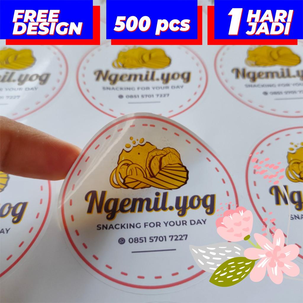 

[JAMINAN MURAH] PAKET 500 PCS STIKER LABEL KEMASAN CHROMO KUE, ROTI, NASTAR MAKANAN, KETERING