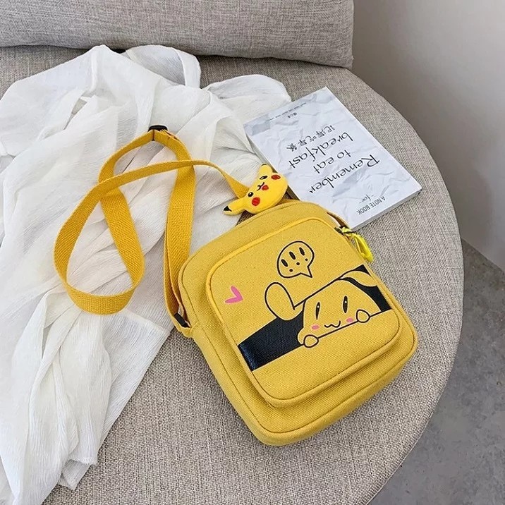 Rya.id - TAS SELEMPANG ANAK POKEMON POLOS CASUAL STYLISH GAYA BARU POPULER REMAJA PEREMPUAN