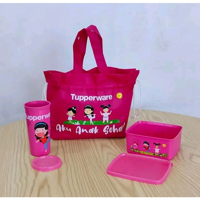 Bekal Anak Set Tupperware Free Tas ( Aku Anak Sehat )