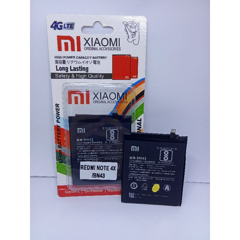 BATERAI - BATRAI - BATRE ORIGINAL XIAOMI REDMI NOTE 4X - BN43 BATRAI - BATRE