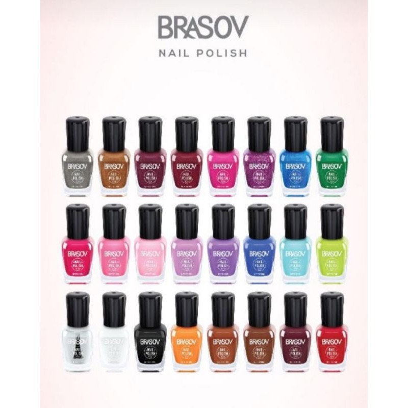 KUTEK KUKU BRASOV NAIL POLISH KUTEK KUKU WARNA CERAH WARNA NUTE WARNA  MATTE BPOM HARGA YANG TERTERA