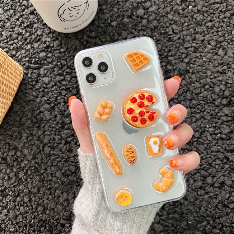 Pizza Bakery Case iPhone Oppo Vivo Xiaomi Samsung Realme C17 C15 C12 S1 F11 V15 V17 Pro Note 20 S20