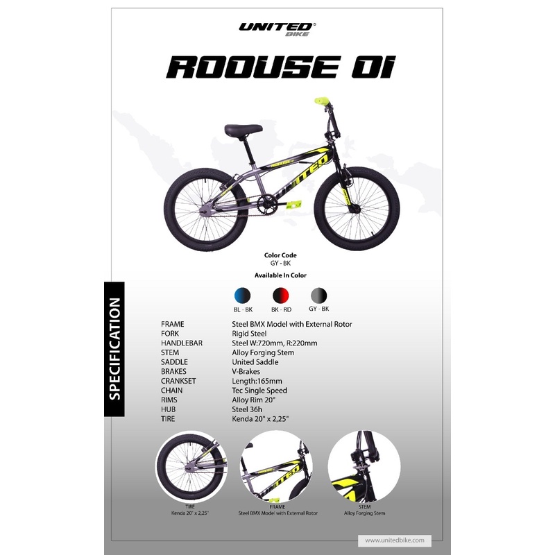 Sepeda BMX UNITED ROOUSE 01 "20 2022