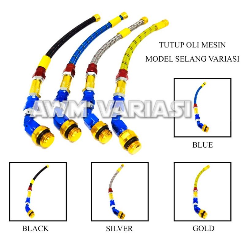 Tutup Oli Mesin Selang Serat Model PSI - Mio Beat Vario Vixion Ninja Dll universal honda yamaha