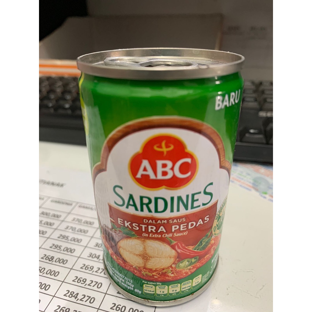 

ABC Sardines Extra Pedas 155 G