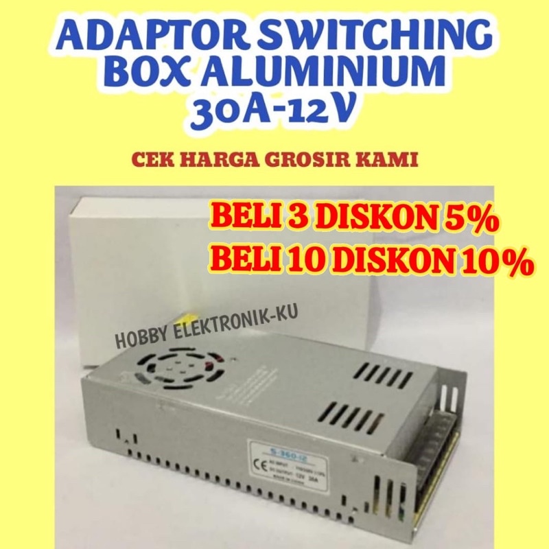 ADAPTOR POWER SUPPLY 30A 12V SWITCHING