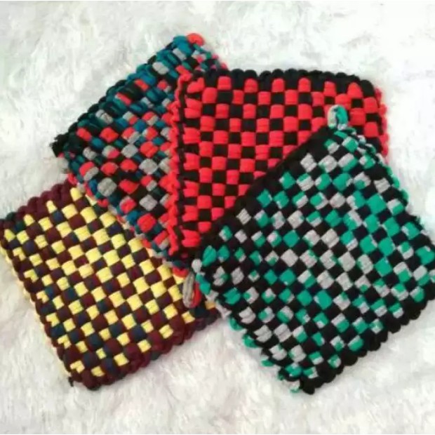 LAP CEMPAL DAPUR ANTI PANAS CEMPAL PEGANGAN PANCI ANTI PANAS PERALATAN MASAK ANYAMAN LUCU GRATIS