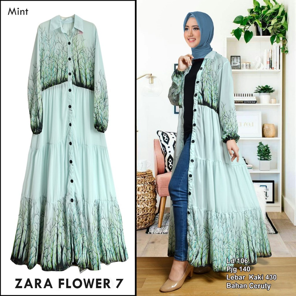 Arnis Zara Flower 7 Outer Dress Busui