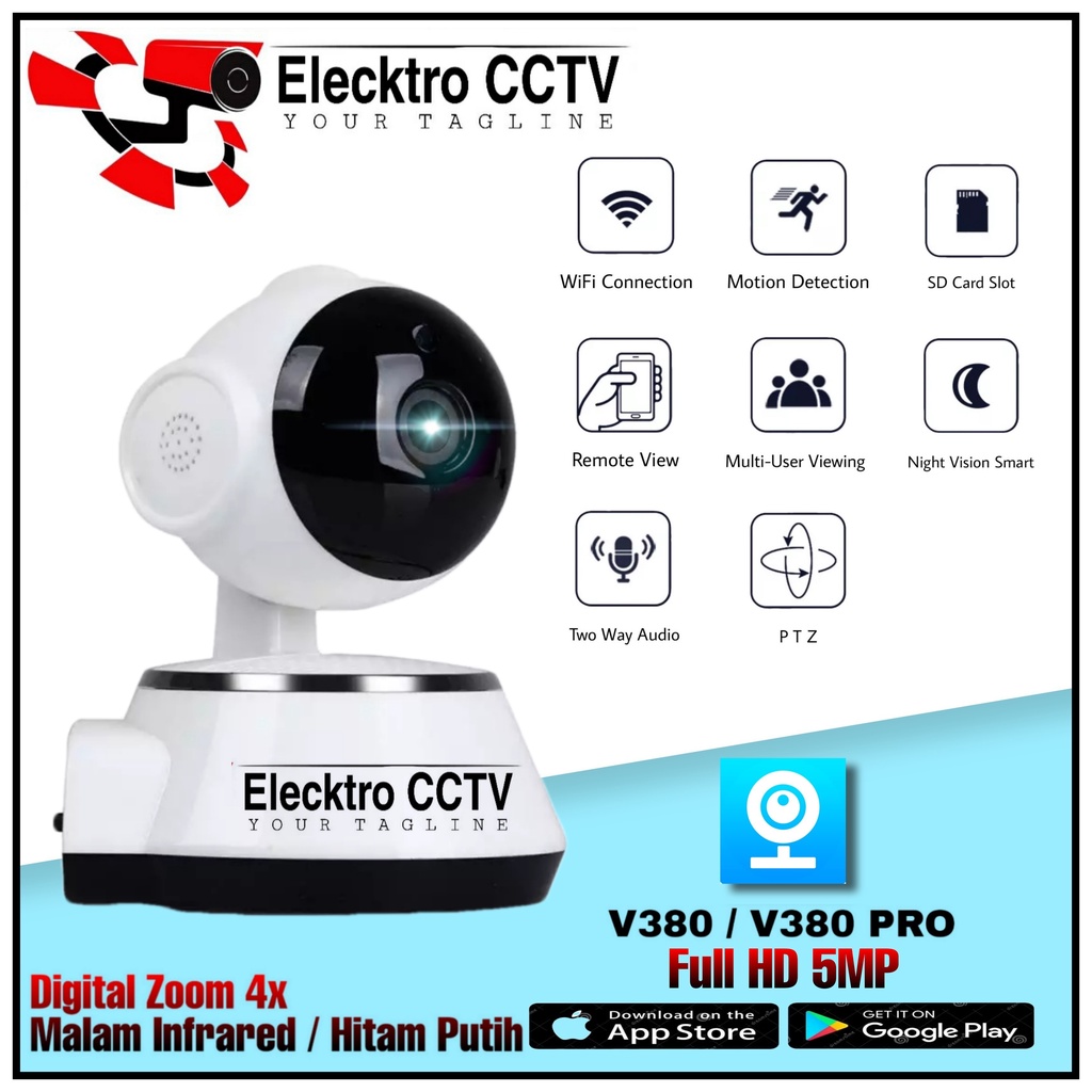 IP Camera WIFI V380 HD 1080P Two Way Talk Wireless IP Cam Kamera CCTV Remote Monitoring