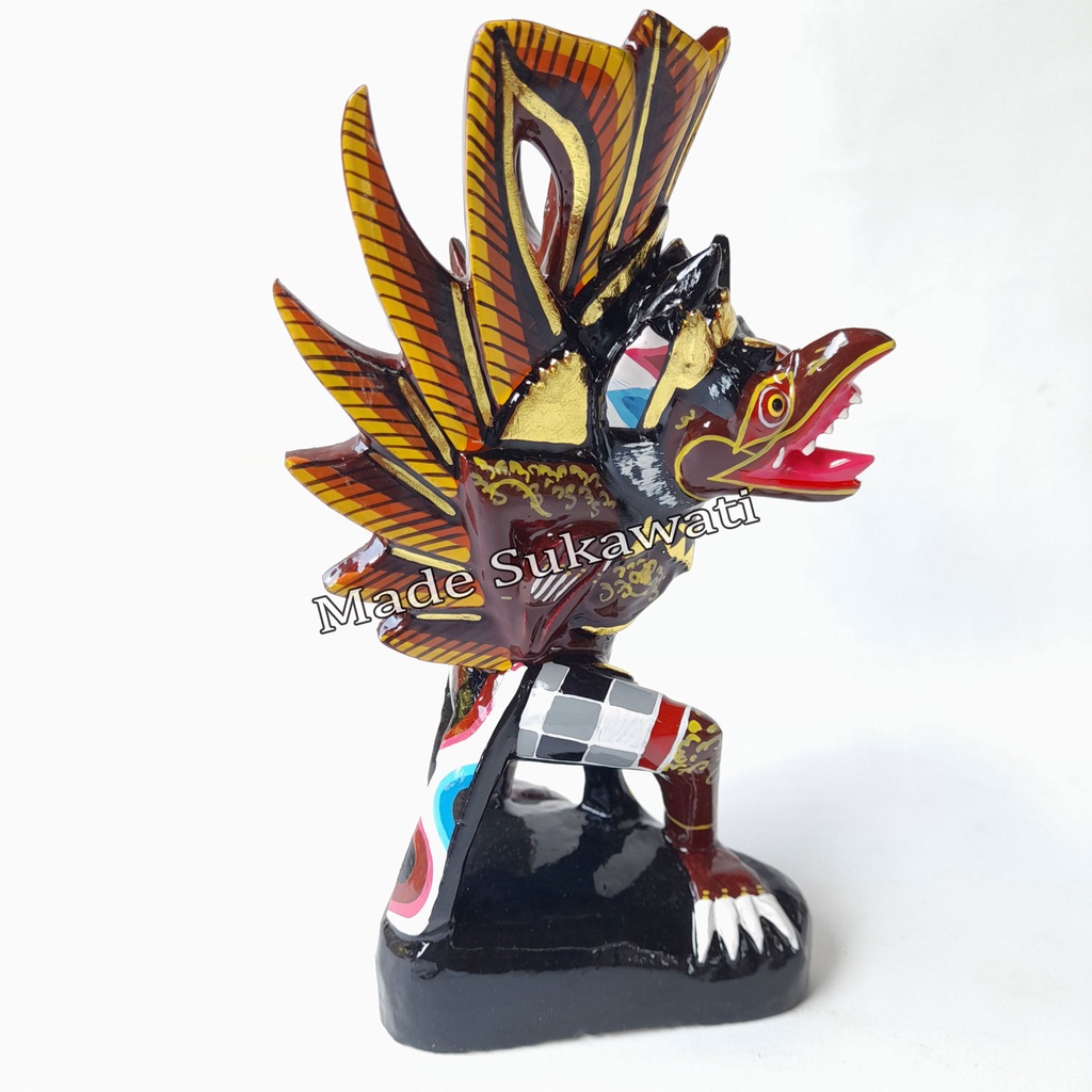 Patung kayu garuda kencana bali 16cm kerajinan ukiran tangan handmade