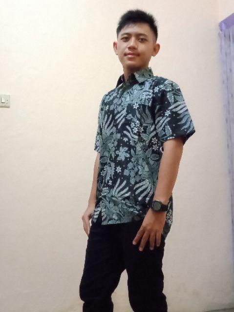 Batik Couple Jumbo Busui Gamis Manggar Abu7