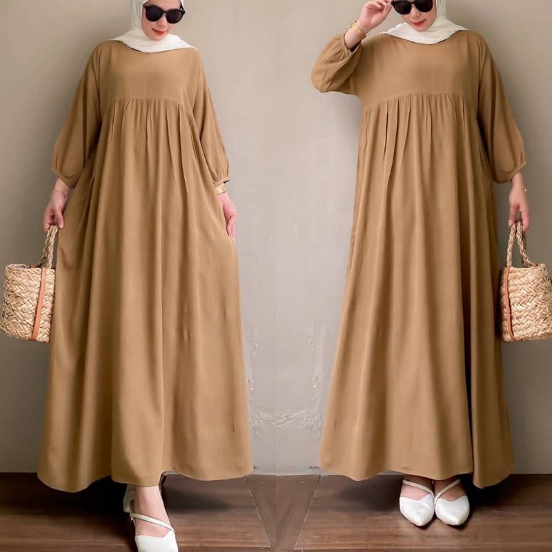 GAMIS REMAJA PEREMPUAN CRINKEL AIRFLOW/ABILLDRESS LEBARAN/FASHION WANITA